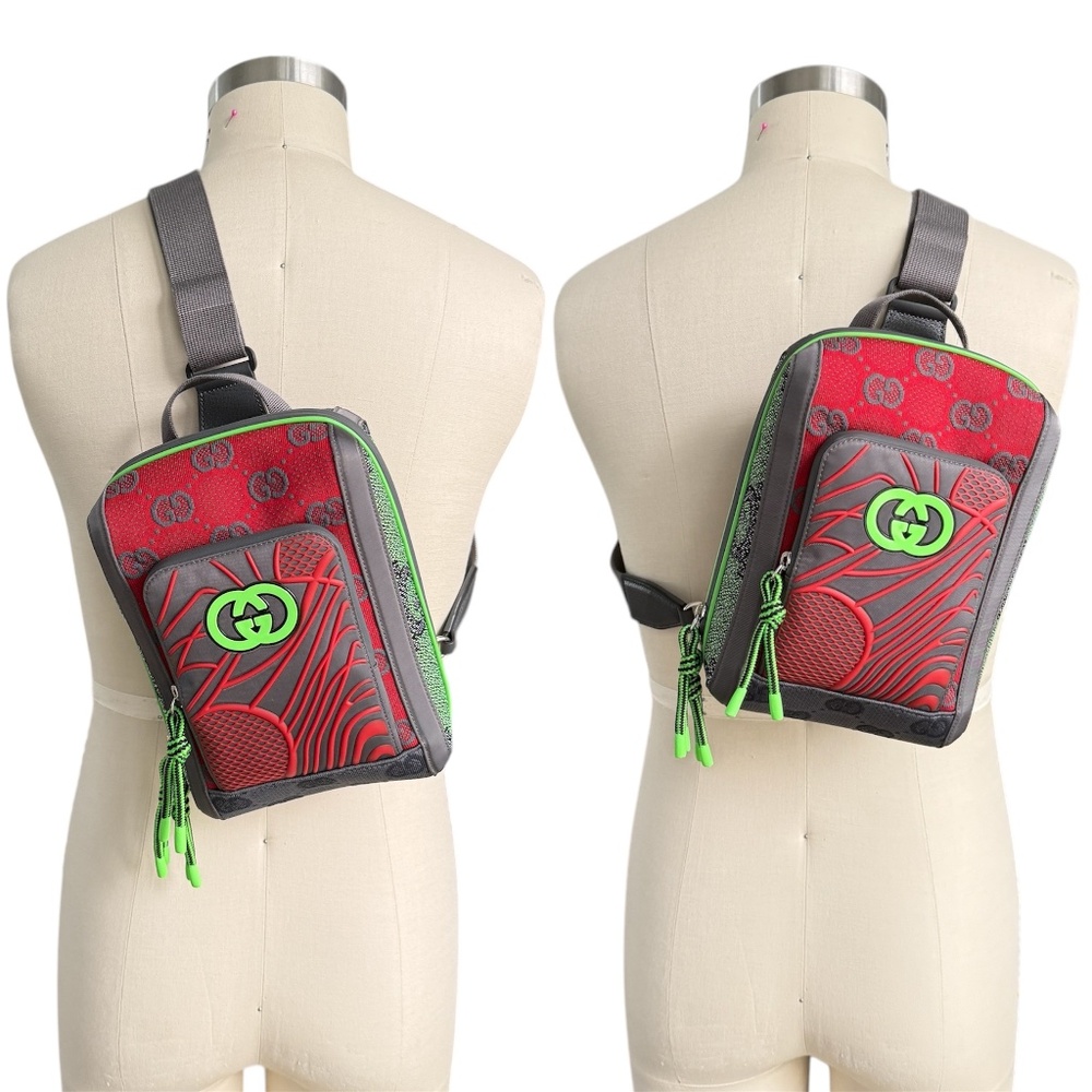 Gucci‎ 763430 Two-way Jersey GG Cloth backpack - Picture 2 of 15